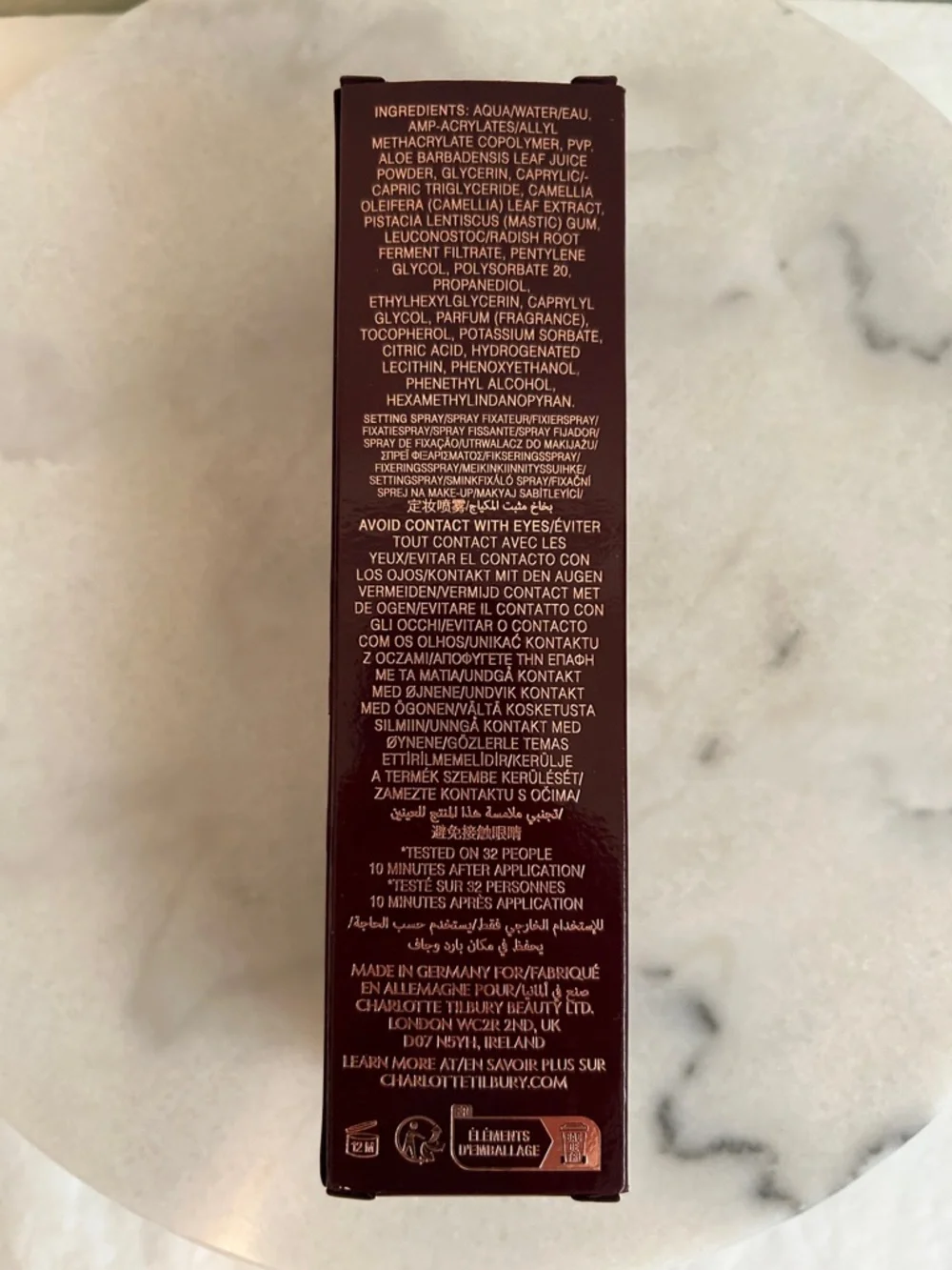 New in box Charlotte Tilbury Airbrush Flawless Setting Spray 100ml / 3.3 fl oz